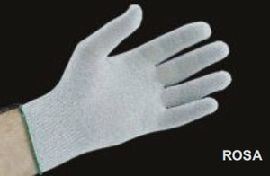 ROSA Rękawice poliester/włókno węglowe, EN 1149-1 , rozmiar 7, 50 par
